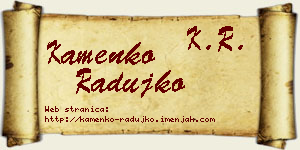 Kamenko Radujko vizit kartica